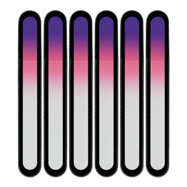 Mont Bleu Large Coloured Glass Nail File in Black Velvet Bag - Real Tempered Glass - Handmade in the Czech Republic