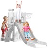 LulliSpace 6 in 1 Toddler Slide,Kids Playset for Toddlers Indoor