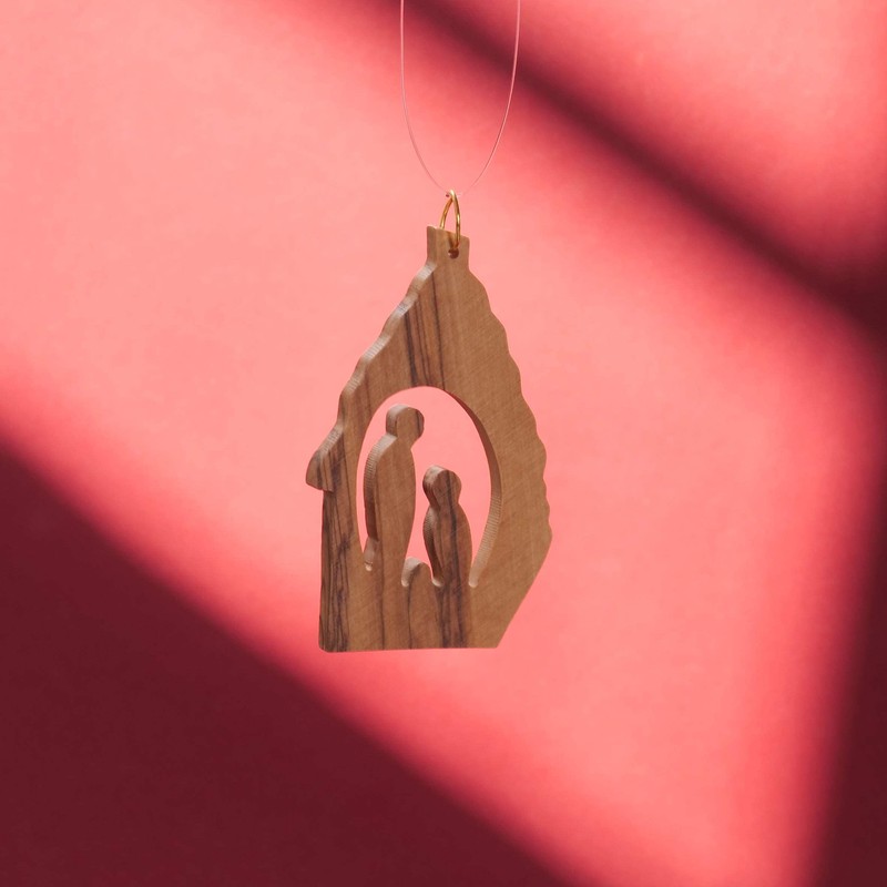 KASSIS Geschenkartikel Olive Wood Christmas Decoration Tree Decoration Pendant Set