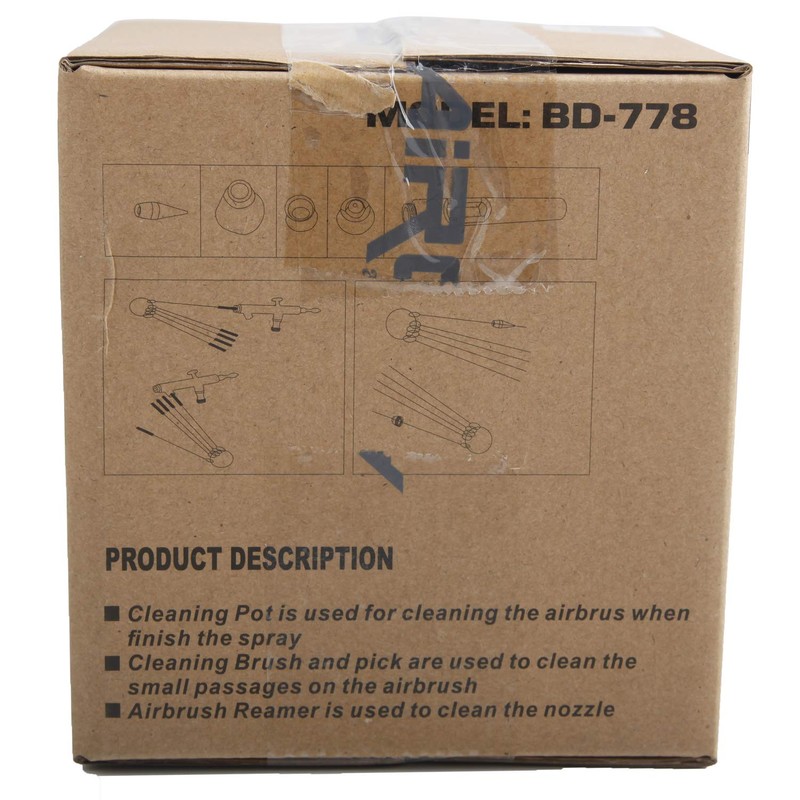 Fengda Airbrush Completely Cleaning Kit BD-778-Cleaning Pot with Holder, 5