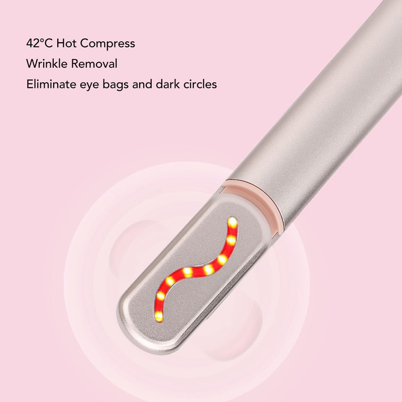 Heated Eye Massage Wand Stick RF Relieve Fatigue Microcurrent Eye