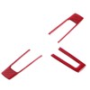 3Pcs Steering Wheel Frame Sticker Carbon Fiber Button Cover Trim