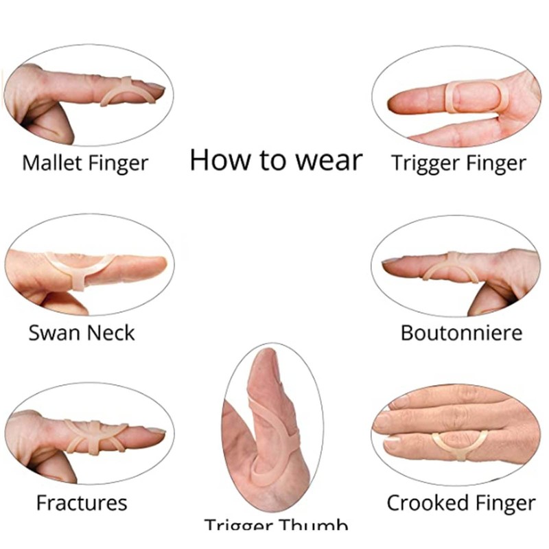 Finger Splint, 3 Pieces Finger Smoother Joint Attachment Support Finger