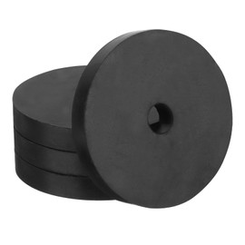 PATIKIL Vibration Isolation Washer 2.8" OD 0.5" ID 0.4" Thick, 4 Pack Rubber Round Anti Mechanical Damping Feet Pads, Black