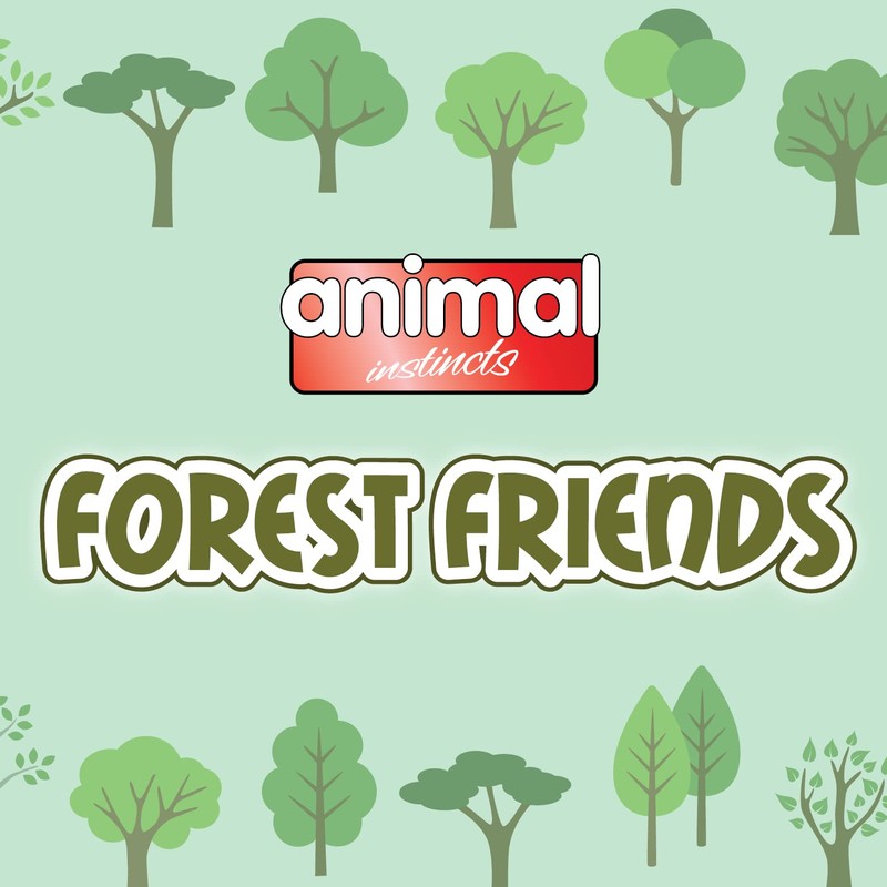 Animal Instincts Forest Friends Squeaky Plush Dog Toy Soft Comfort
