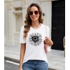 BAOKUAN Women Trendy Tops Sunflower Graphic Loose Summer Tees T-Shirts