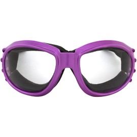 Birdz Eyewear Eagle Padded Womens Motorcycle Goggles 2 Pairs Dirt Bike Goggles Pink Frames with Clear & Smoke Lenses