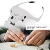 Hands Free Eyeglasses Bracket Magnifier with 5 Pcs Lenses Headband