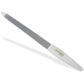 Solingen Nail File Manicure Sapphire Nail File Made in Germany Fine / Coarse Pedicure File in Various Lengths Nail Care for Hands and Feet (15 cm, Nail File White)