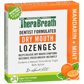 TheraBreath Dry Mouth Lozenges Mandarin + Mint 24 EA