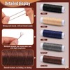 KAQRHFT 0.8 mm 54 Yards Round Waxed Thread for Leather