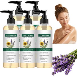 Levantamiento De Colágeno Aceite Corporal Cuidado Diario No Graso (5PCS) Nutritiva y reafirmante, hidratante suave, refrescante y no grasa, proporciona un cuidado corporal completo.