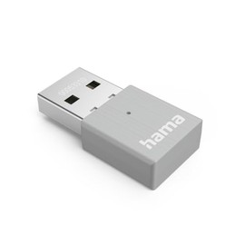 Hama AC600 WiFi Nano USB Stick (USB WiFi 600 Mbps, 2.4 GHz / 5 GHz, Nano Dongle WiFi for PC/Desktop/Laptop) Grey
