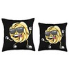 Dancing Danish Butter Cookie With Sunglasses Throw Pillow