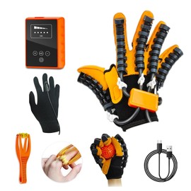Rehabilitation Robot Gloves, Finger Exerciser for Stroke Recovery Hand Glove Equipment Hand Function Rehabilitation, Adjustable Strength and Supports USB Charging