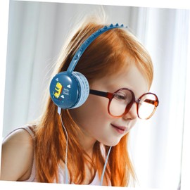 KONTONTY Dinosaur Shape Wired Headphones for Gaming Comfortable Over Ear Design for Computer Tablet and Phone Use Soft Cushions for Noise Isolation Lightweight and Portable