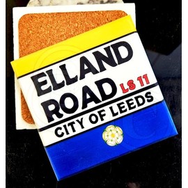 Generic Leeds Marble Coaster, Elland Road sign coaster| Leeds Leeds Leeds | Leeds Fan gift Unique Design Gift (Elland Road)