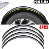 Xukey 4PCS Universal Car Truck Wheel Black Fender Flares Eyebrow