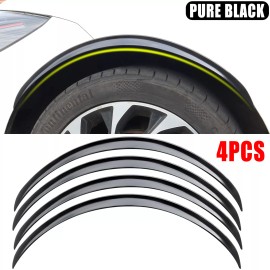 Xukey 4PCS Universal  Car Truck Wheel Black Fender Flares Eyebrow Arches Replace Cover