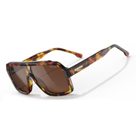 DEAFRAIN Polarized Sunglasses for Men and Women, Retro Rectangle UV Protection Shades Sun Glasses, Fashion Driving Beach Tea Eyewear