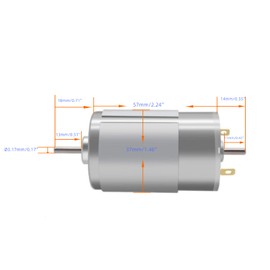 CHANCS 555 Double Shaft DC Motor with Brush 12 V 4000 RPM for R/C and Power Wheels PCB Electric Drill DIY