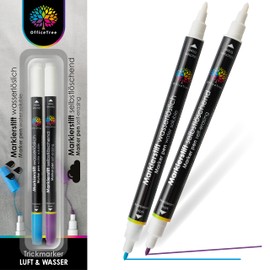 OfficeTree 2 x Trick Markers Self-Erasing and Water Soluble - Magic Pen Sewing - Fabric Marker Pen Self-Erasing for Marking Fabrics - For Crafts