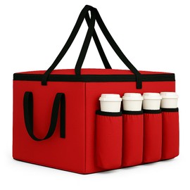 musbus catering bag for doordash uber eats 22x14x14 Insulated Food Delivery Bag with Cup Holders/Drink Carriers Premium XXL, Beverages, Grocery, Pizza, Commercial Quality Hot and Cold hot boxes
