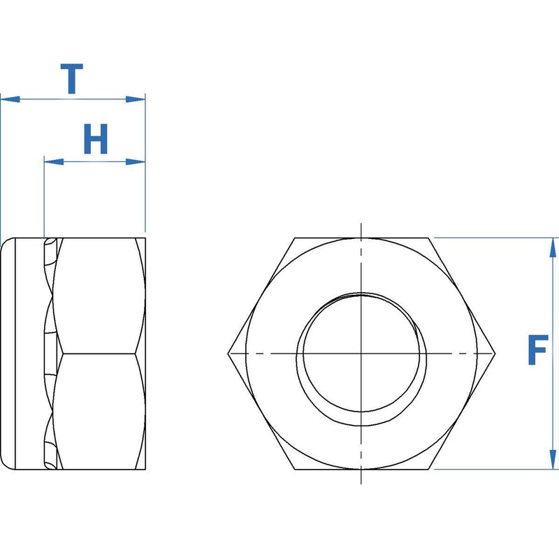 Quantity 50Pcs 1/4-20 Nylon Insert Hex Lock Nuts, 18-8 Stainless