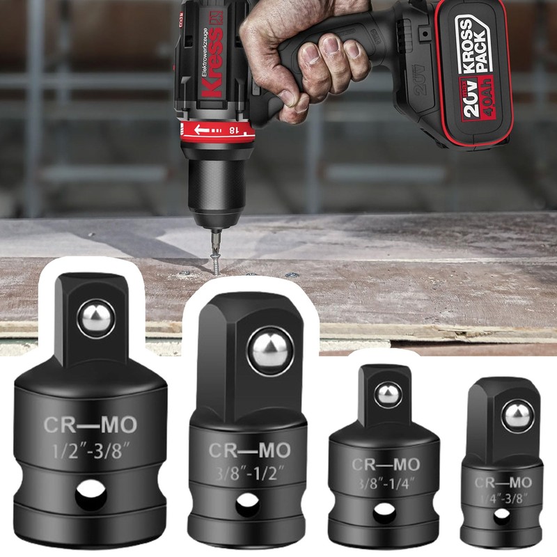 4 Piece Socket Adapter Set, Impact Socket Adapter, Adapter Set