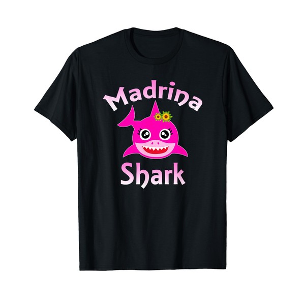 Madrina Shark Funny Italian Godmother Gift T-Shirt