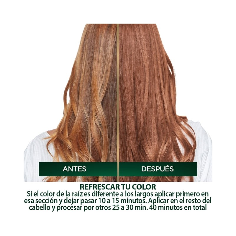 Tinte para cabello Nutrisse Oleos sin amoniaco 7.35 rubio dorado