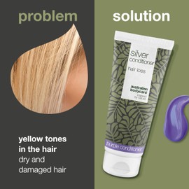 Hair Loss Silver Conditioner for Grey & Blonde Hair – Reduces Yellow Tones and Thinning – With Caffeine, Curcuma Longa and Nature-Inspired Botanicals