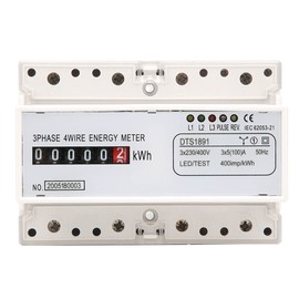 DTS1891 3 Phase 4 Wire 7P DINRail Electric Meter Energy Meter Electronic KWh Meter