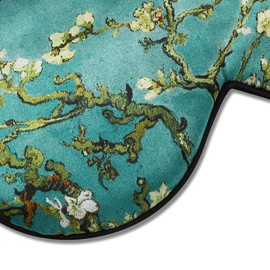 Alaska Bear Mulberry Silk Sleep Mask Luxury Cool and Lustrous Eye Cover for Sleeping Unisex (Blossom Almond)