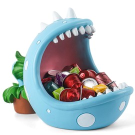 ehuoyan Piranha Plant Large Candy Bowl For Candy Dish Key Bowl Decorative Bowl Home Decorations Indoor Big Mouth Plant (Blue, Midium)