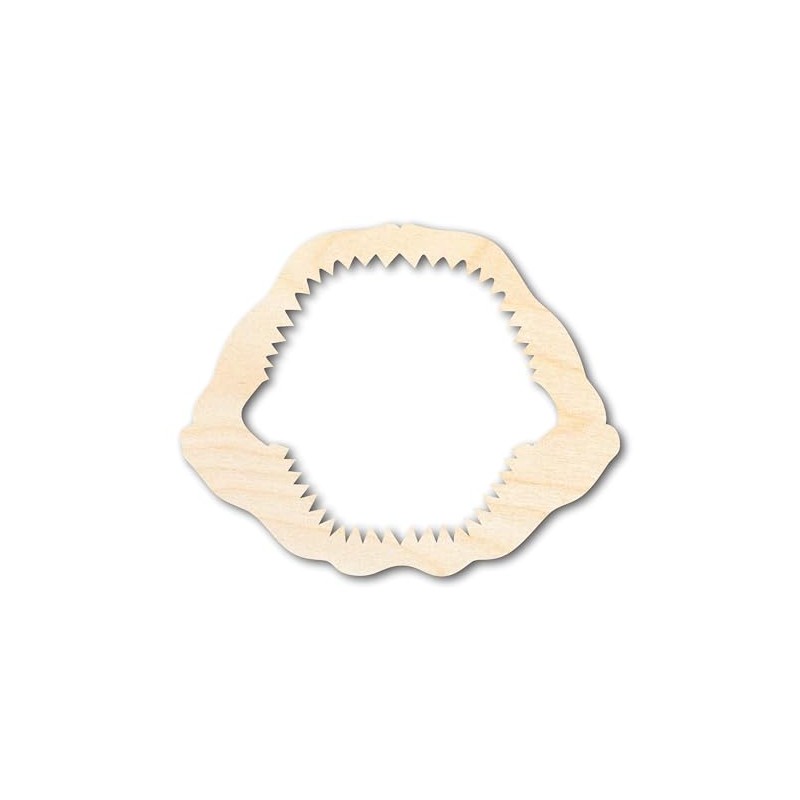 Unfinished Shark Jaw Shape | DIY Craft Cutout | up