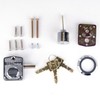 Senselock Mini 1-Hole Door Lock - Latest Model for Tempered Glass & Metal Frame Doors Auxiliary Key 3ea