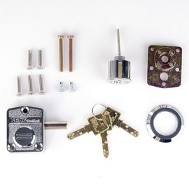 Senselock Mini 1-Hole Door Lock - Latest Model for Tempered Glass & Metal Frame Doors Auxiliary Key 3ea
