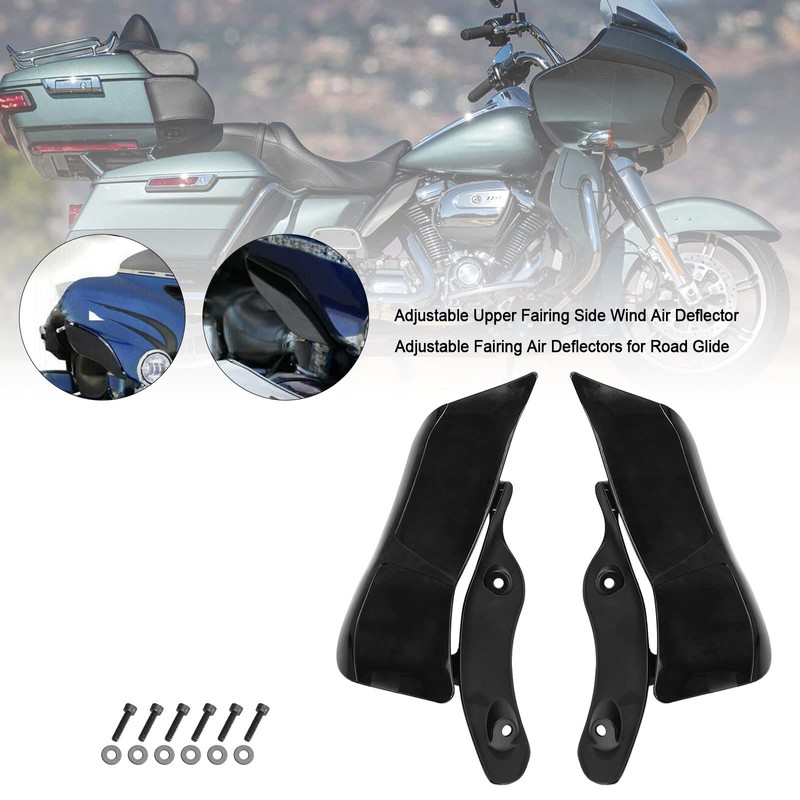 Frezon Motorcycle Adjustable Upper Fairing Side Wind Air Deflector for