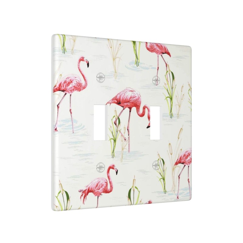Flamingo Light Switch Cover Decorative Double Toggle Wall Plate Outlet
