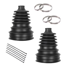 Opuweiy 2PCS CV Boot Repair Kit, High-temperature Resistant Axle Boot with 4 Stainless Steel Clamps & 6 Cable Ties, Leakproof Vehicle Drive Shaft Cover, for Most 19mm to 24mm Shaft Vehicles (Black)