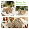 Nudaoz 6-Pack 5 Inch Natural Pine Wooden Crates, Unfinished Rustic