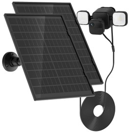 10W Solar Panel for All-New Blink Outdoor 4 /(3rd Gen) Floodlight Camera,16.5Ft/5m Weatherproof Cable Power Your Blink Floodlight Camera Continuously (Floodlight & Cam NOT Included)- 2 Pack