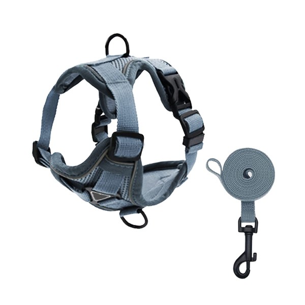 IDOLPET No Pull Dog Cat Harness and Leash Set with