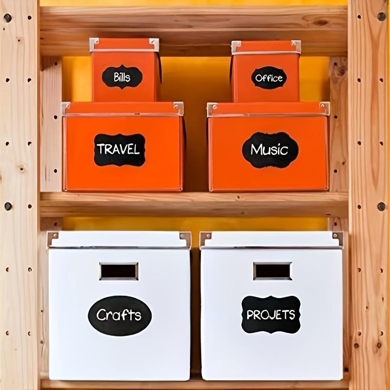 Food Storage Container Label with Pen, 36pcs/set Waterproof Self Adhesive