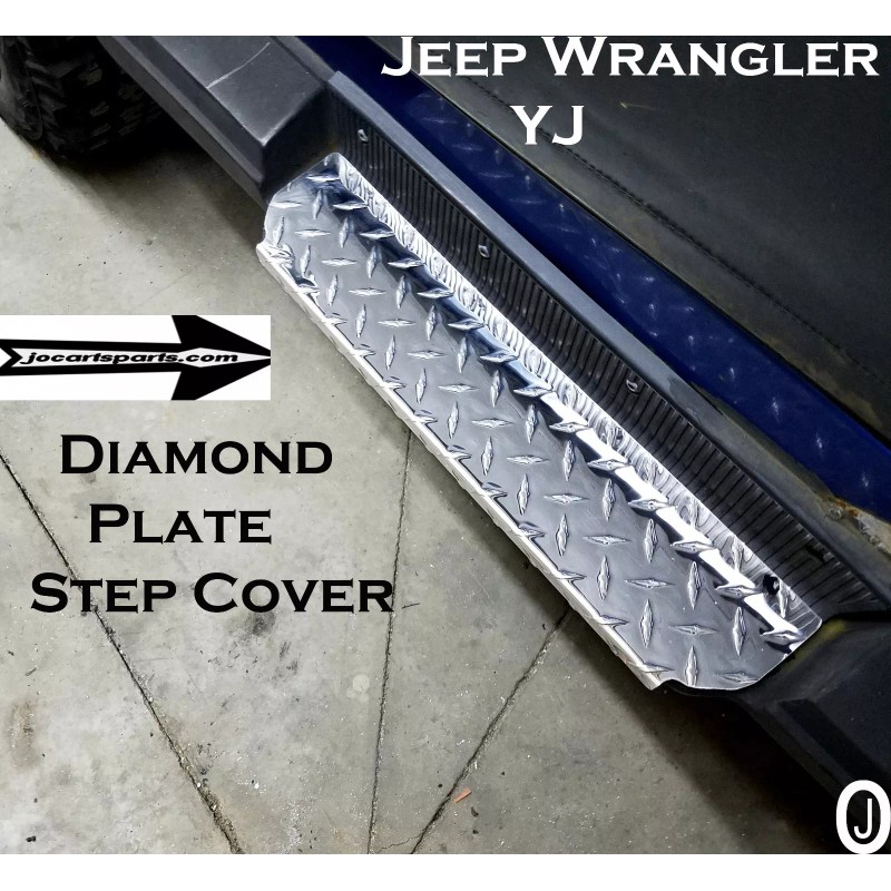 jocartsparts.com Fits Jeep Wrangler YJ Aluminum Diamond Plate Rocker Step