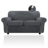 FestiCorp 3 Piece Velvet Sofa Covers for 2 Seat Cushion