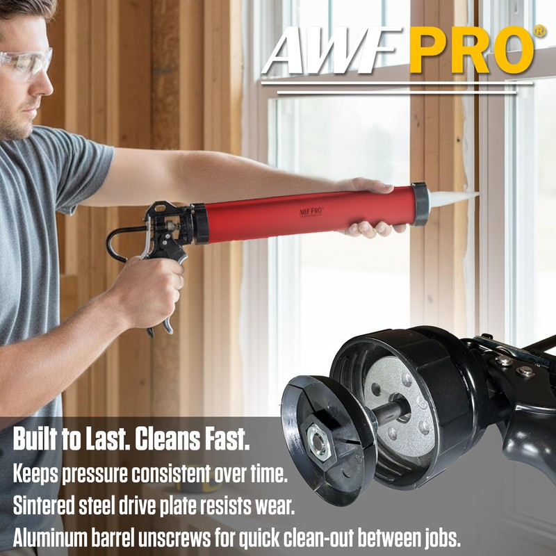 AWF PRO Sausage Caulking Gun, 20 oz Foil Pack and