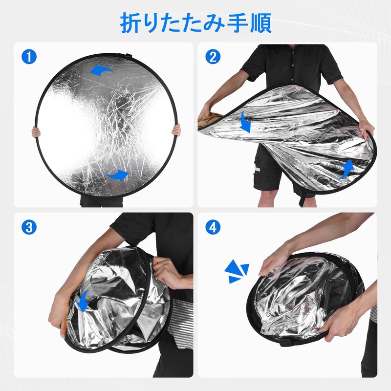Selens 2-in-1 Round Reflector for Photography, 23.6 inches (60 cm),