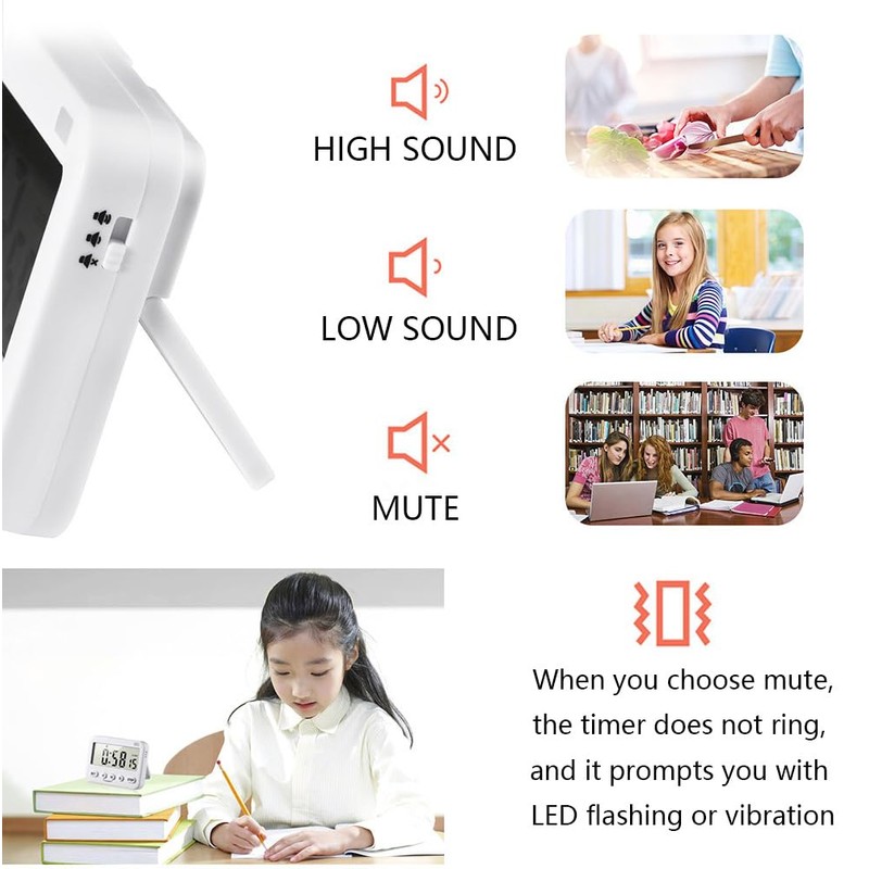 GH 99 Hours Full Featured Timer, Reminder Mode (Vibrate, Sound,